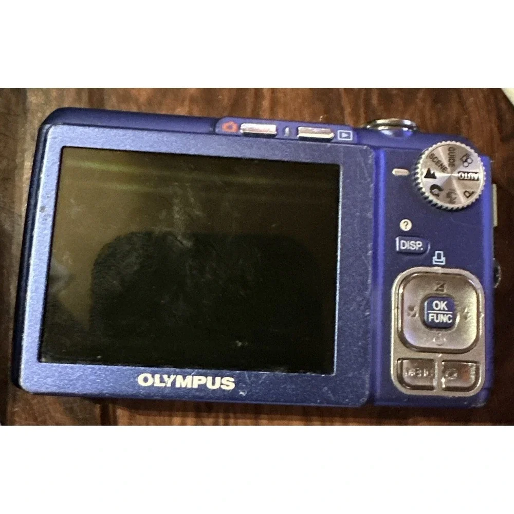 Olympus Digital Camera FE-330 8.0 MP Blue Test Working CAMERA NEW Battery No Box